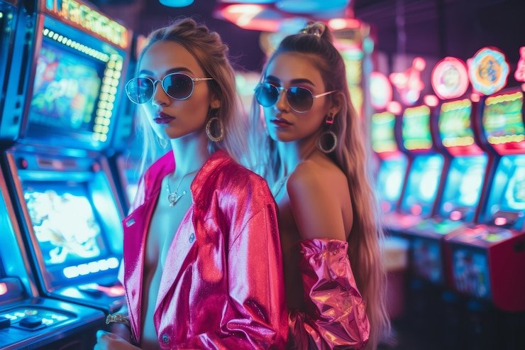 Ruang Klub VIP menang33 bernuansa neon